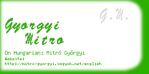 gyorgyi mitro business card